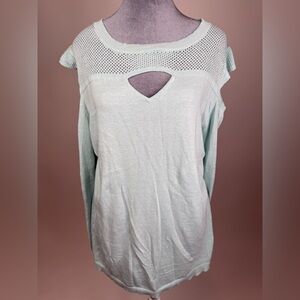 Lane Bryant Mint V-Neck Sweater